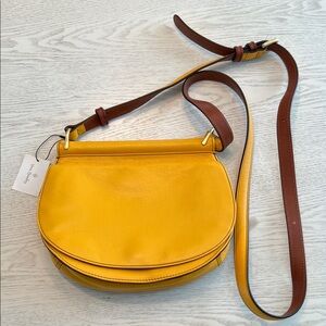 Vera Bradley Yellow Leather Crossbody Bag